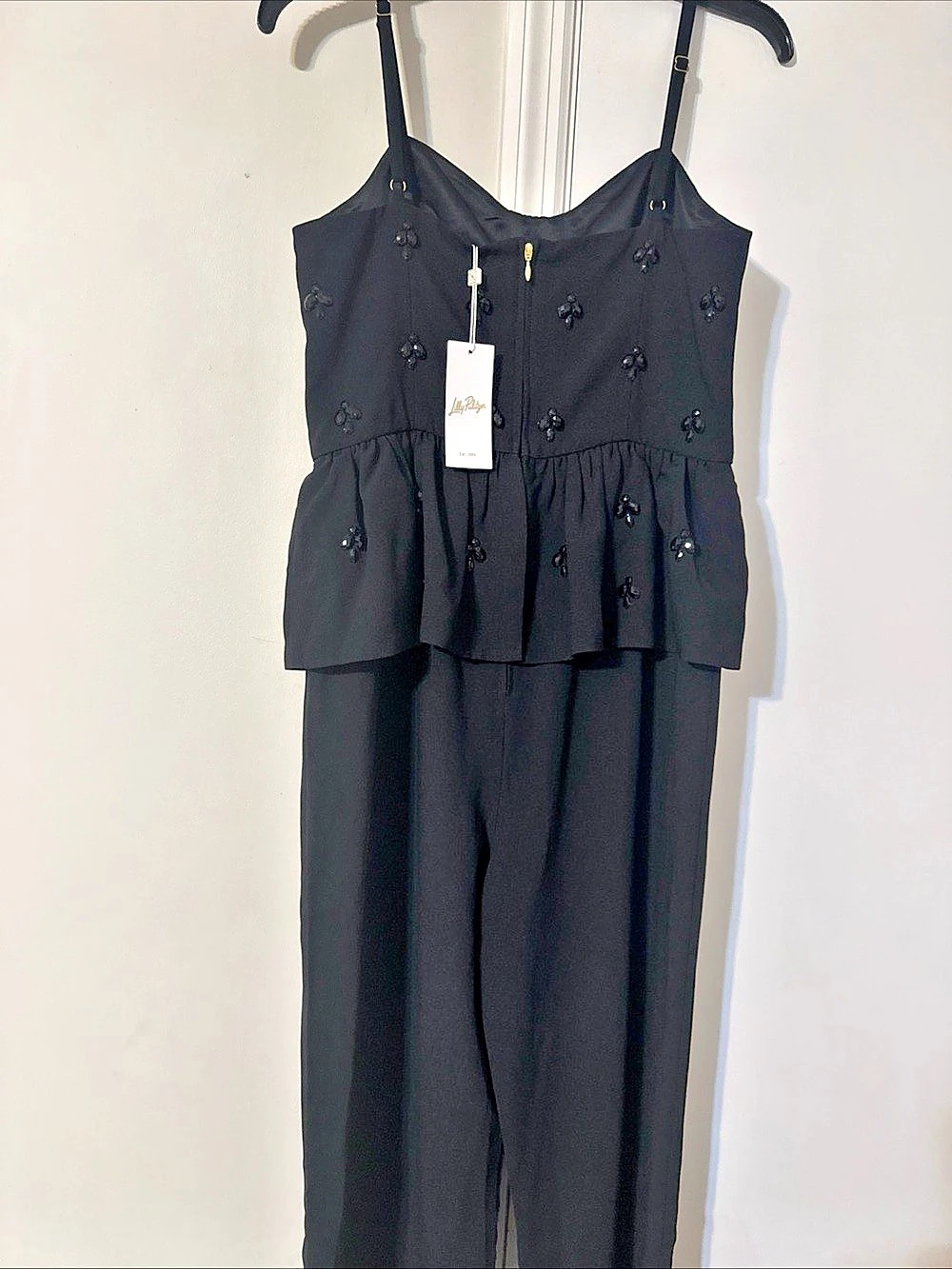 Lily Pulitzer Black Embellished Jumpsuit NWT